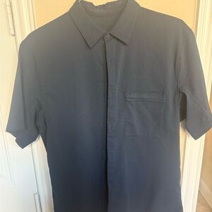 Men's Navy Blue Short Sleeve Shirt